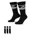 Nike Sportswear Dri-FIT Everyday Essential Crew Socks (3 Pairs) - Black - 50% Recycled Polyester