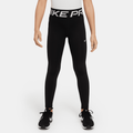 Nike Pro Girls' Dri-FIT Leggings - Black - 50% Recycled Polyester