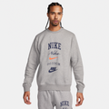 Nike Club Fleece Men's Long-Sleeve Crew-Neck Sweatshirt - Grey