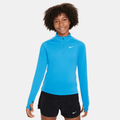 Nike Dri-FIT Older Kids' (Girls') Long-Sleeve 1/2-Zip Top - Blue - 50% Recycled Polyester
