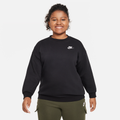 Nike Sportswear Club Fleece Older Kids' (Girls') Oversized Sweatshirt (Extended Size) - Black