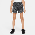 Nike One Older Kids' (Girls') Woven High-Waisted Shorts - Grey - 50% Recycled Polyester