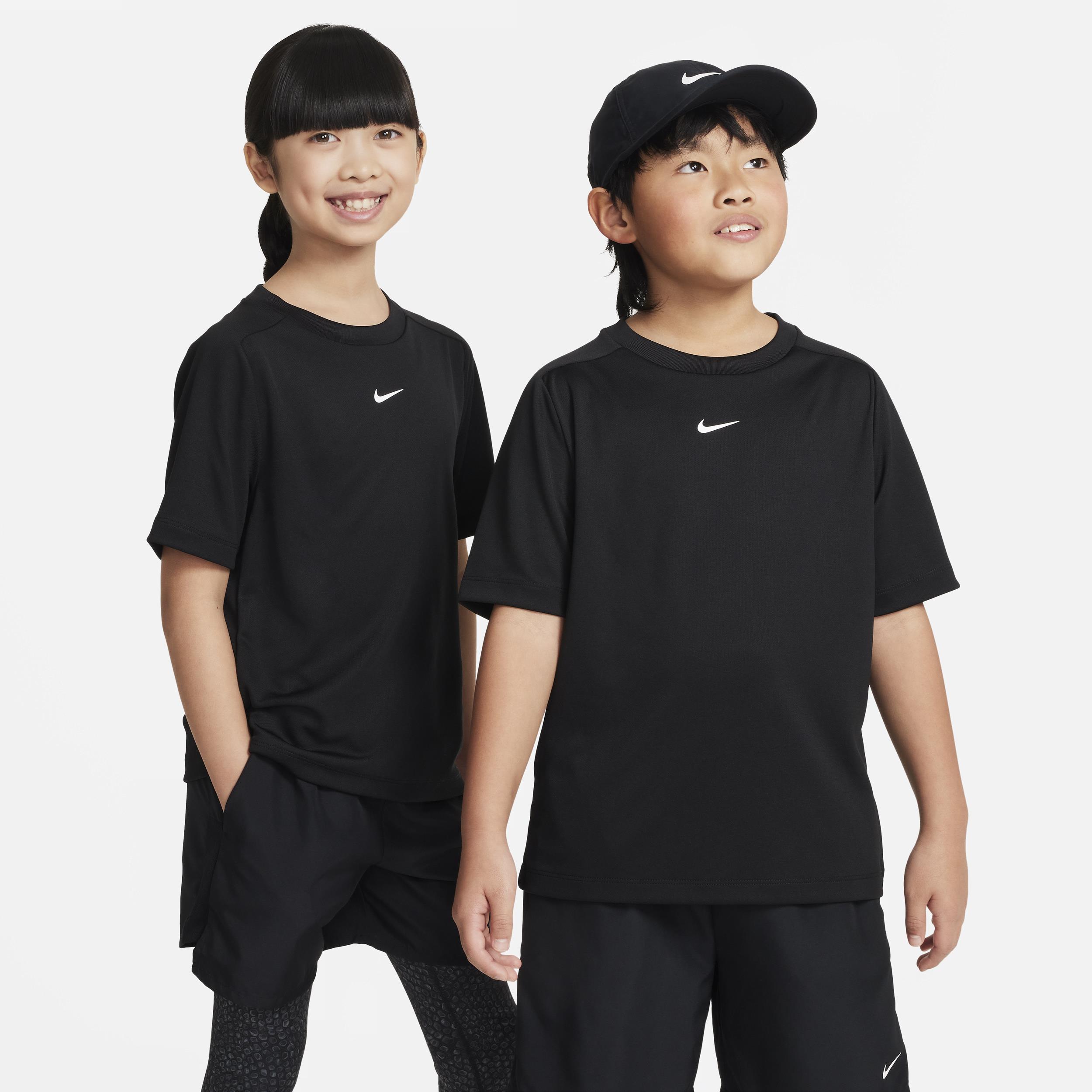 Nike Multi Older Kids' (Boys') Dri-FIT Training Top - Black - 50% Recycled Polyester