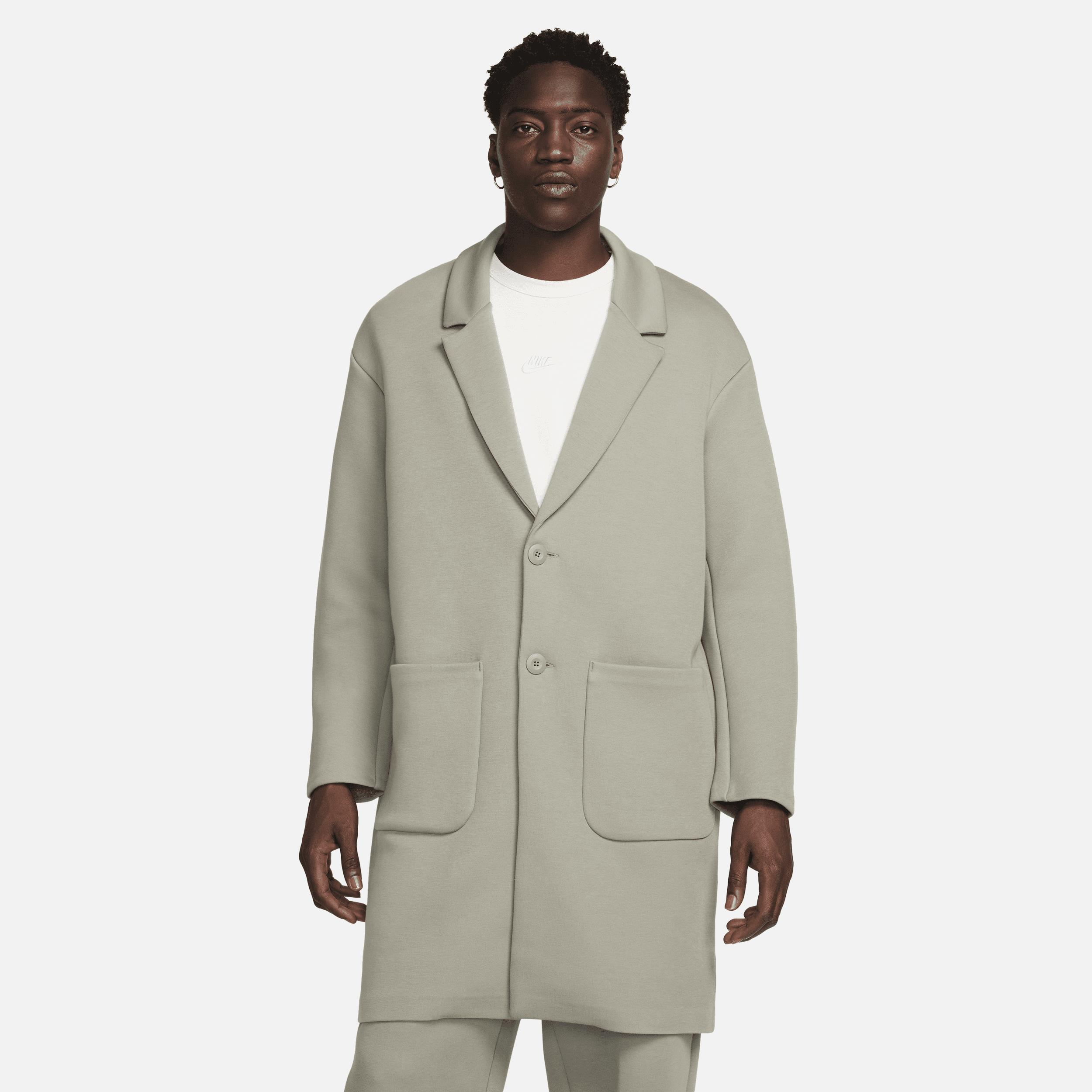 Nike Sportswear Tech Fleece Re-Imagined Men's Loose Fit Trench Coat - Grey - 50% Recycled Polyester