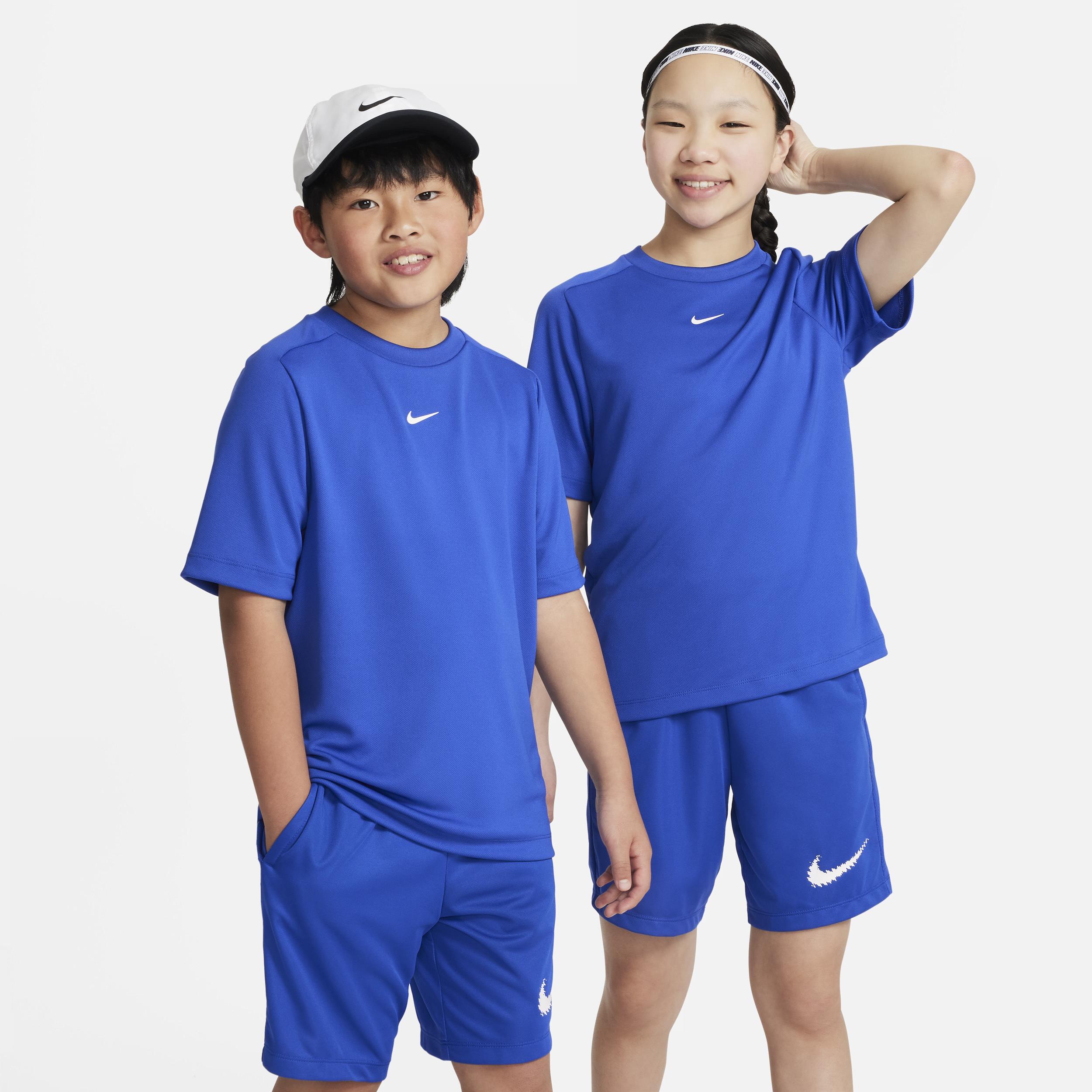 Nike Multi Older Kids' (Boys') Dri-FIT Training Top - Blue - 50% Recycled Polyester