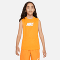 Nike Dri-FIT Multi+ Older Kids' (Boys') Sleeveless Training Top - Orange - 50% Recycled Polyester