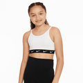 Nike One Older Kids' (Girls') Sports Bra - White - 50% Recycled Polyester