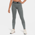 Nike Pro Dri-FIT Older Kids' (Girls') Leggings - Grey - 50% Recycled Polyester