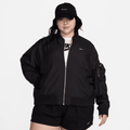 Nike Sportswear Essential Women's Oversized Bomber Jacket - Black - 50% Recycled Polyester