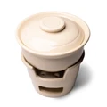 Kora Ceramic Charcoal Stove Casserole Set, Cream