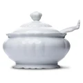 Junyao 2 Piece Ceramic Soup Tureen & Ladle Set, Small, White