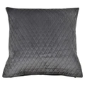 Bolero Quilted Velvet Euro Cushion, Grey