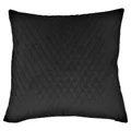 Bolero Quilted Velvet Euro Cushion, Black