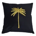 Ibiza Embroidered Velvet Scatter Cushion Cover, Black / Gold