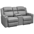 Picton Rhino Suede Fabric Electric Recliner Sofa, 2 Seater, Grey