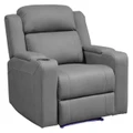 Picton Rhino Suede Fabric Electric Armchair, Grey