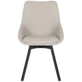 Nemo Commercial Grade Faux Leather Swivel Dining Chair, Light Grey