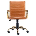 Macasso Faux Leather Office Chair, Tan