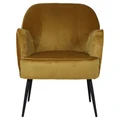 Chuck Velvet Fabric Accent Armchair, Dark Gold