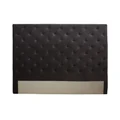 Manchile Tufted Cotton Velvet Bed Headboard, Queen, Dark Grey
