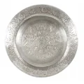 Handcrafted Giant Embossed Floral Pattern Aluminium Tray