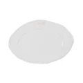 Ecoche Stoneware Oval Platter, Small, White