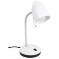 Lara Metal Adjustable Desk Lamp, White