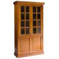 Davenport Mahogany Timber 4 Door Display Cabinet, Walnut