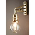 Carlton IP54 Metal Indoor / Outdoor Wall Light, Antique Brass