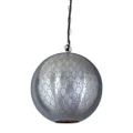 Mamba Perforated Metal Round Pendant Light, Nickel
