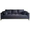 Affie Fabric Sofa, 3 Seater, Indigo