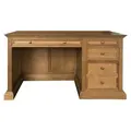 Hermitage Oak Timber Executive Desk, 147cm, Natural Oak