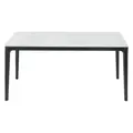 Otway Commercial Grade Marble & Ashwood Dining Table, 160cm, White / Black