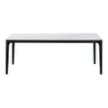 Otway Commercial Grade Marble & Ashwood Dining Table, 200cm, White / Black