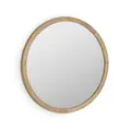 Porto Mindi Wood Frame Round Wall Mirror, 80cm