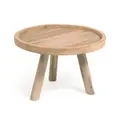 Mirador Teak Timber Round Tray Top Coffee Table, 55cm