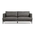 Bellavista Leather Effect Fabric Sofa, 2 Seater, Graphite