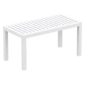 Siesta Ocean Commercial Grade Outdoor Lounge Coffee Table, 90cm, White