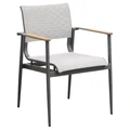Indosoul California Metal Outdoor Dining Armchair, Charcoal