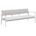 Indosoul California Metal Outdoor Sofa, 3 Seater, White