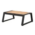 Indosoul Caribbean Teak Timber & Metal Outdoor Coffee Table, 105cm