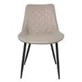 Louis PU Leather & Metal Dining Chair, Antique Grey
