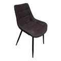 Madison PU Leather & Metal Dining Chair, Antique Black