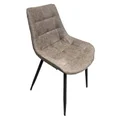 Madison PU Leather & Metal Dining Chair, Antique Grey