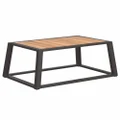Indosoul St Lucia Teak Timber & Metal Outdoor Coffee Table, 110cm, Charcoal