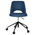 Albury Commercial Grade Vinyl Gas Lift Office Chair, V2, Blue / Black