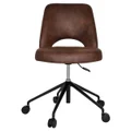 Albury Commercial Grade Eastwood Fabric Gas Lift Office Chair, V2, Bison / Black
