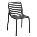 Doga Italian Made Commercial Grade Stackable Indoor / Outdoor Dining Chair, Anthracite