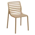 Doga Italian Made Commercial Grade Stackable Indoor / Outdoor Dining Chair, Cappuccino