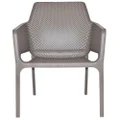 Net Italian Made Commercial Grade Stackable Indoor / Outdoor Lounge Armchair, Taupe